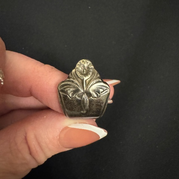 Vintage Antique Silver Spoon Ring - Picture 4 of 5